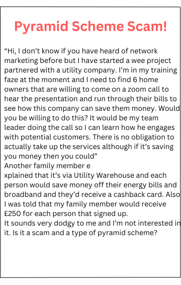 Pyramid Scheme Scam